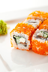 Salmon and Tobiko Roll