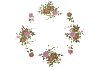 Tuch mit Blumendekor