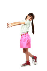 Little asian girl standing