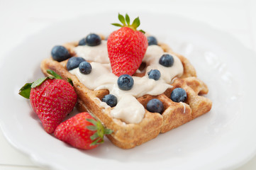 Erdbeer Waffeln