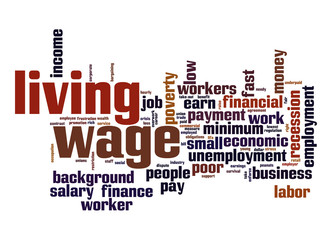 Living wage  word cloud