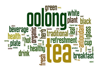 Oolong tea word cloud