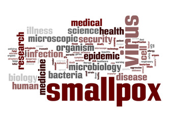 Obraz premium Smallpox virus word cloud