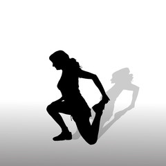 Vector silhouette of a woman.