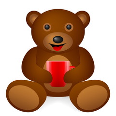 Teddy bear coffee cup