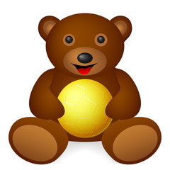 Teddy bear handball ball