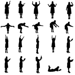 Vector silhouette of a woman.