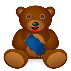 Teddy bear mobile phone