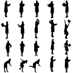 Vector silhouette of a woman.