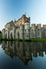 Fototapeta na wymiar Gravensteen - Castle of the Counts; Ghent, Belgium. The Gravenst