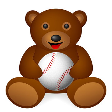 Teddy Bear Baseball Ball