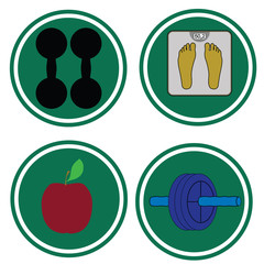 Fitness icon symbols. №1