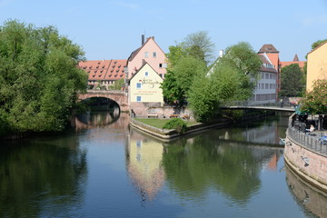 Fototapeta na wymiar Pegnitz in Nürnberg