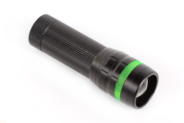 Black plastic flashlight