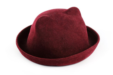 Woman`s summer red hat