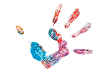Colorful hand painted isolated