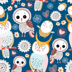 pattern with owls