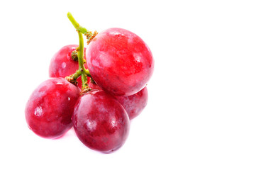 Red grapes isolated