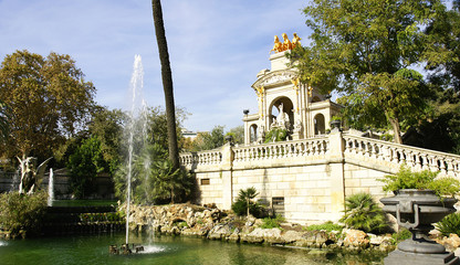 Estanque y fuente del parque de la Ciudadela, Barcelona