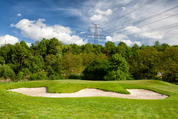 On the golf course in spring