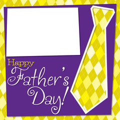 Father's Day cut out tie card in vector format.