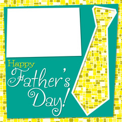 Father's Day cut out tie card in vector format.