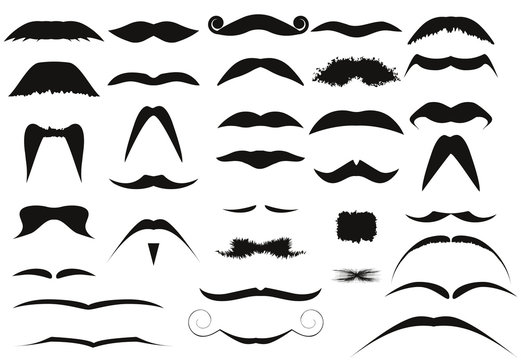 set of male mustache