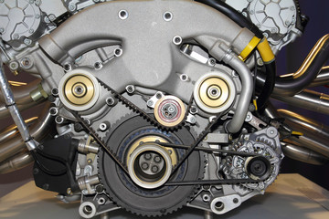 Fototapeta na wymiar car engine closeup