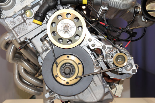 car engine closeup