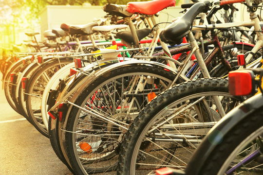 many bikes on street
