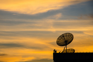 Satellite dish.