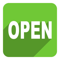 open flat icon