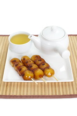 mitarashi Dango lapanese dumpling and sweet made from rice flour