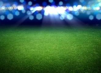 Foto auf Acrylglas Fußball Soccer field and the bright lights