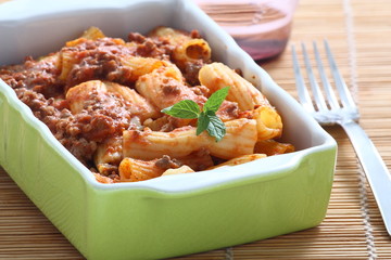 Pasta al forno con tritato