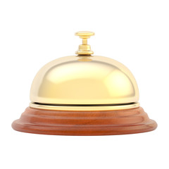 Hotel reception bell isolated