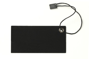 Black Tag Label on White background