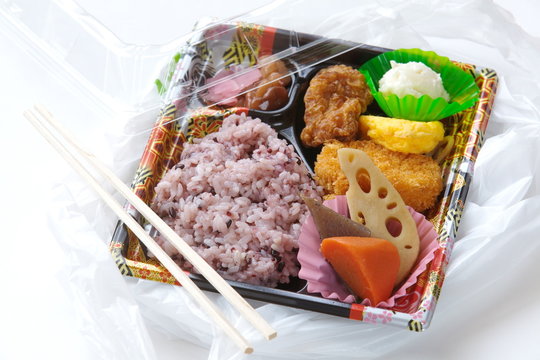 Bento , japanese ready meal takeout lunch box