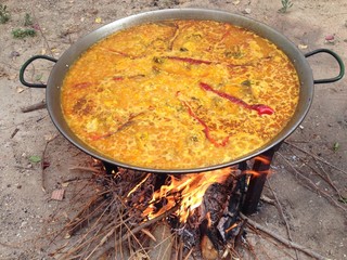 Arriz con pollo y conejo