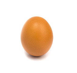 Fresh brown eggs  on  white background