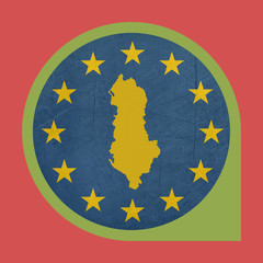 European Union Albania marker pin