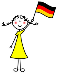 Mädchen mit Deutschlandfahne