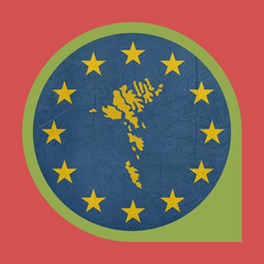 European Union Faroe Islands marker button