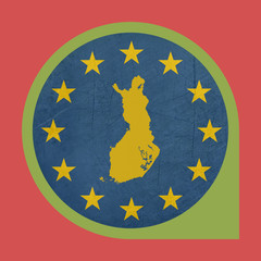 European Union Finland marker pin button