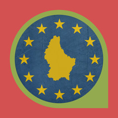 European Union Luxembourg marker button