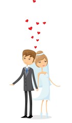 Набор свадебных фотографий, невесты и жениха в любви, вектора