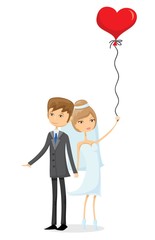 Набор свадебных фотографий, невесты и жениха в любви, вектора