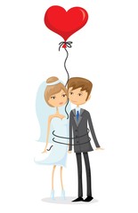 Набор свадебных фотографий, невесты и жениха в любви, вектора