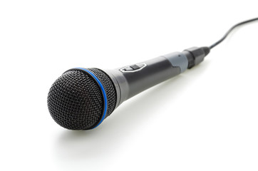 Microphone isolated on white