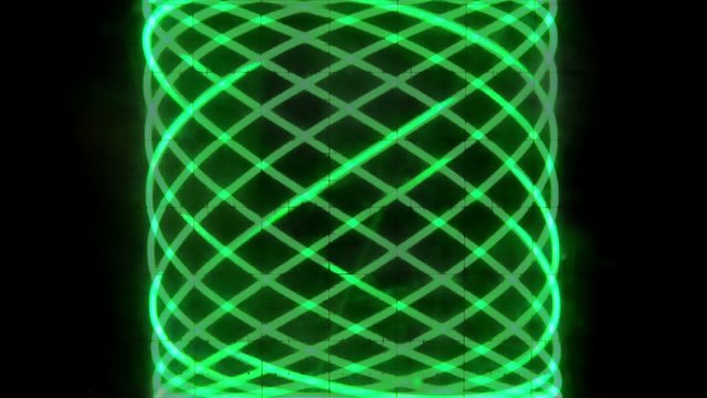 Lissajous figures on an oscilloscope.